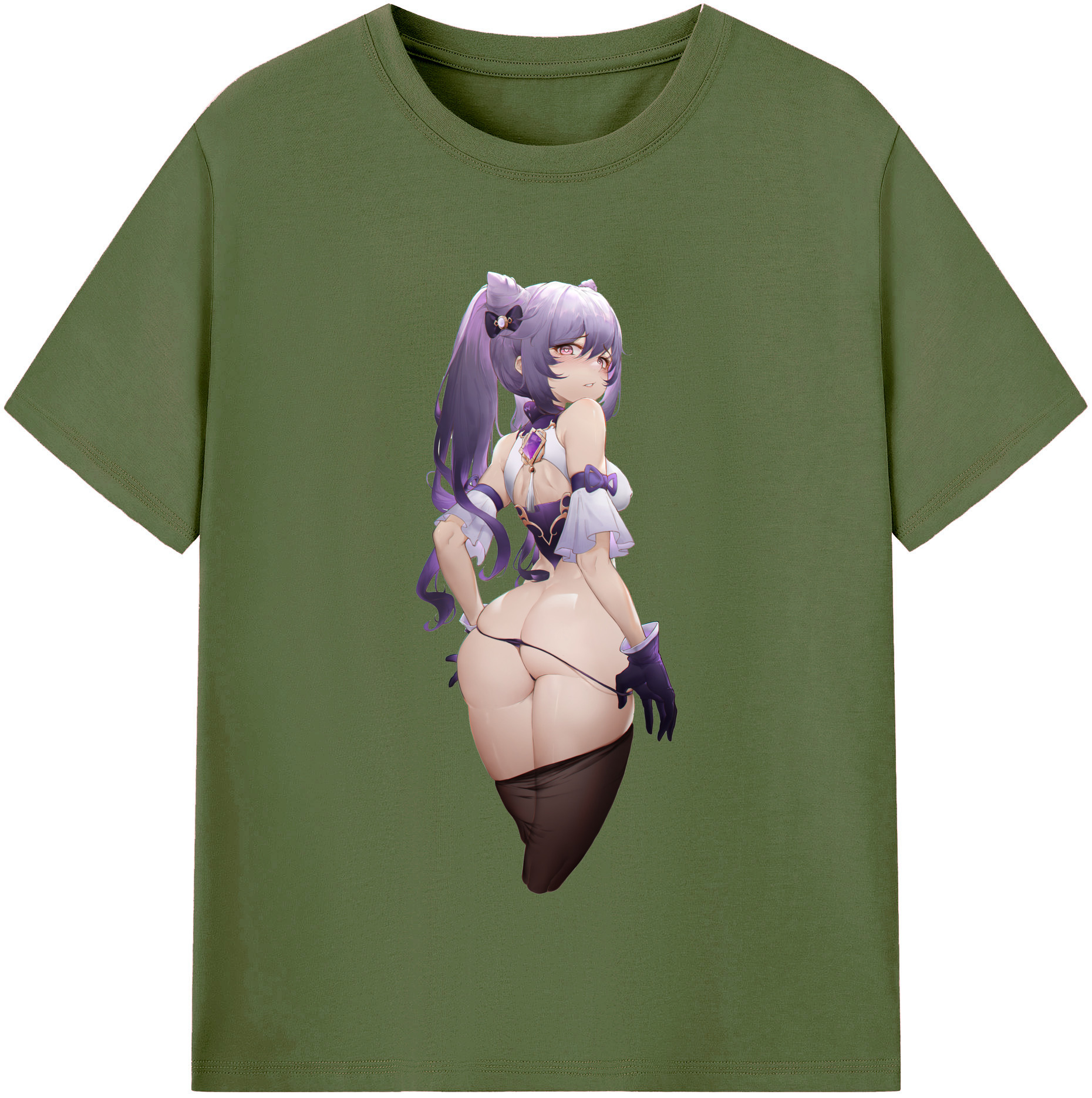 げんし神 刻晴 こくせい genshin Kokusei 綿100％半袖Tシャツ（フロントプリント）